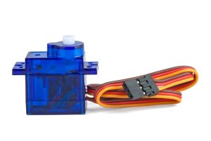 Small blue servo-unit for RC modelling